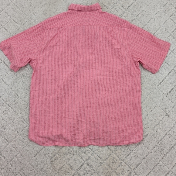 The Territory Ahead Shirt Mens XXL Pink Textured Cotton Short Sleeve Light - Picture 8 of 8
